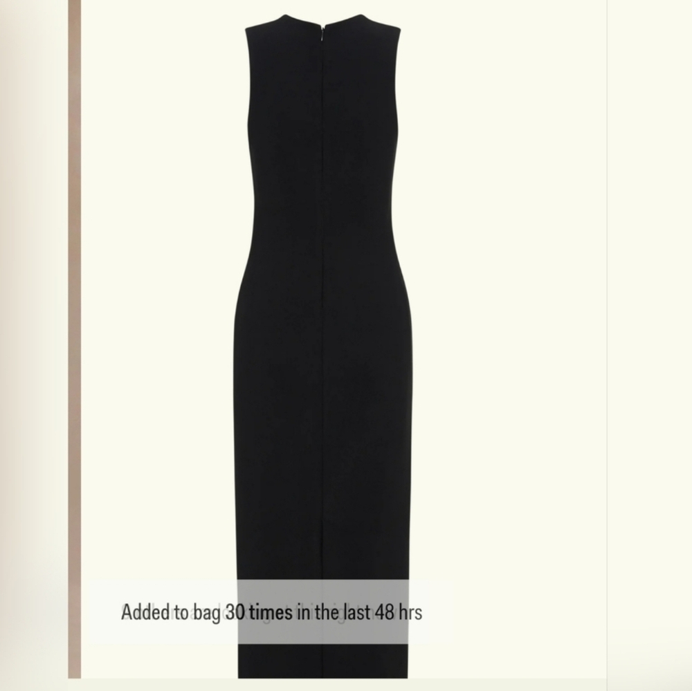 NWT Meshki Frida Crepe black Midi Dress Size XL - Picture 5 of 14
